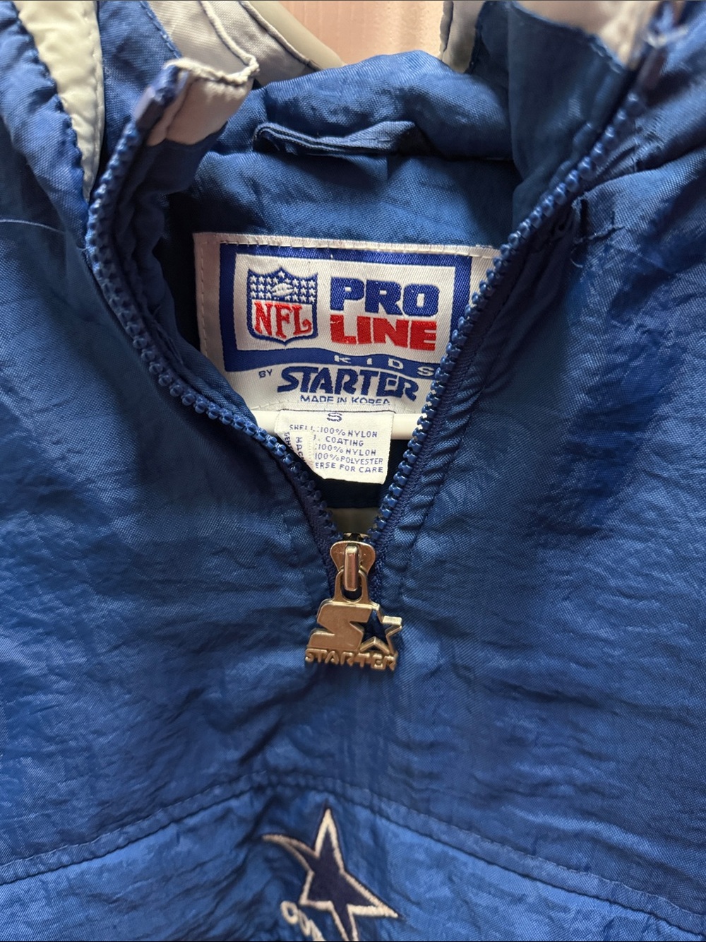 Kids Boys Small Cowboys Navy and White Pullover - Picture 4 of 4